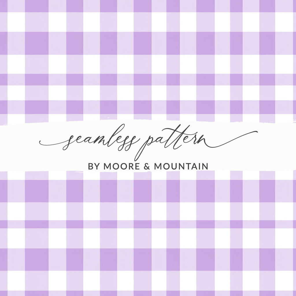 Purple and White Checked Seamless Pattern Design