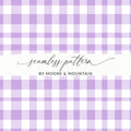 Purple and White Checked Seamless Pattern Design