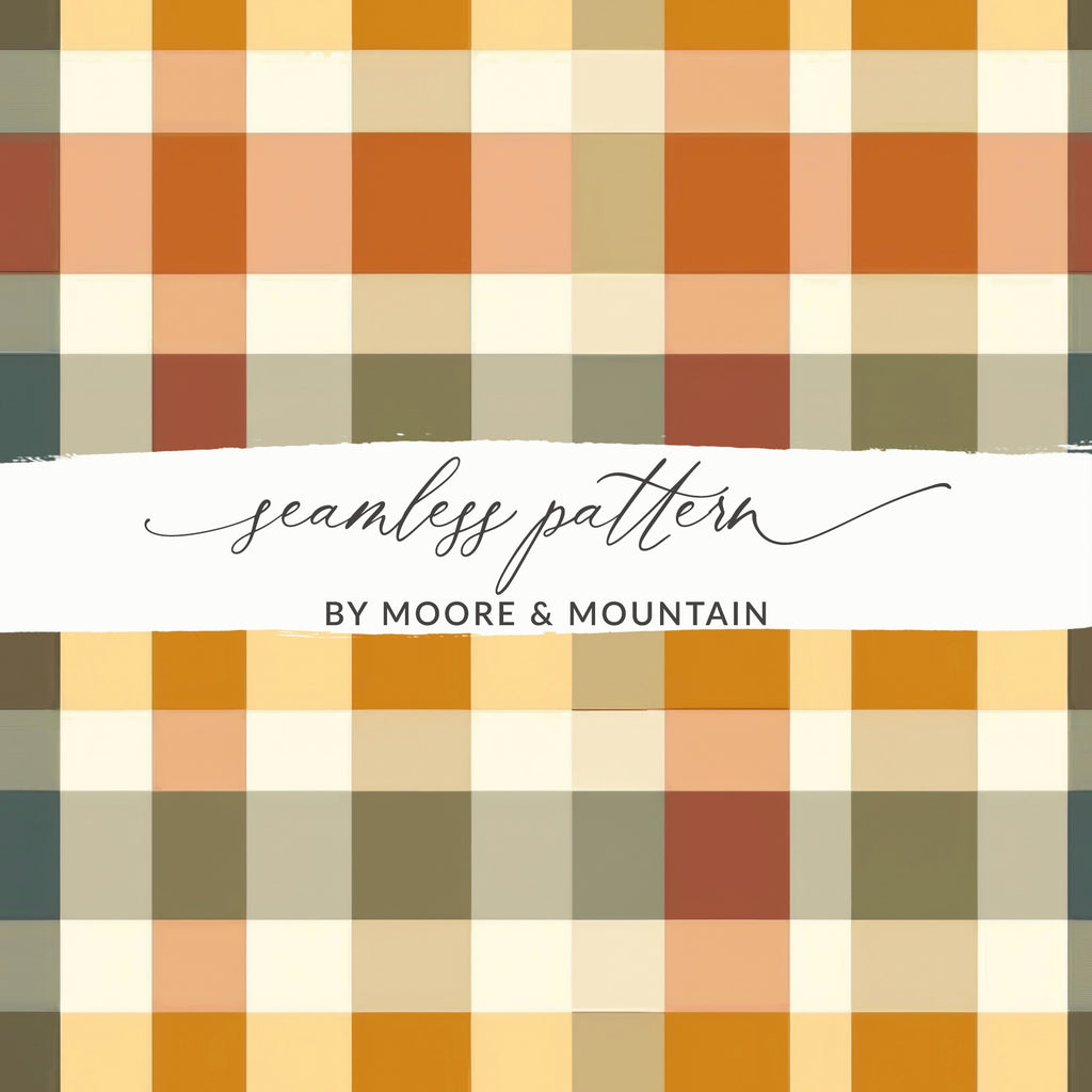 Autumn Colors Checkerboard Seamless Pattern