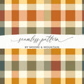 Autumn Colors Checkerboard Seamless Pattern