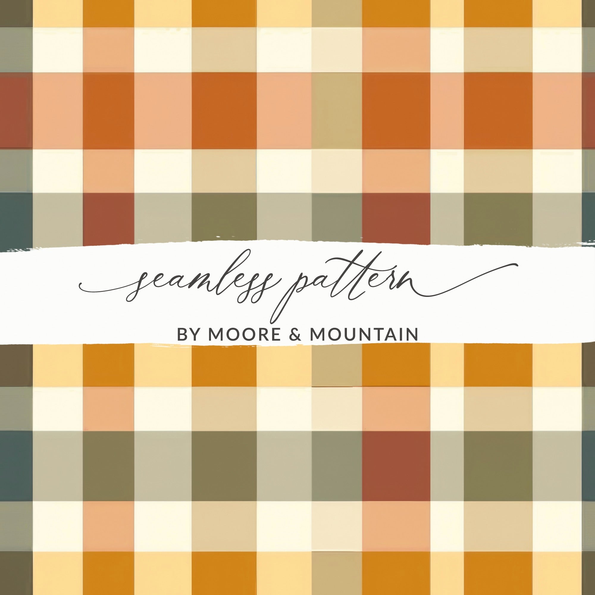 Autumn Colors Checkerboard Seamless Pattern