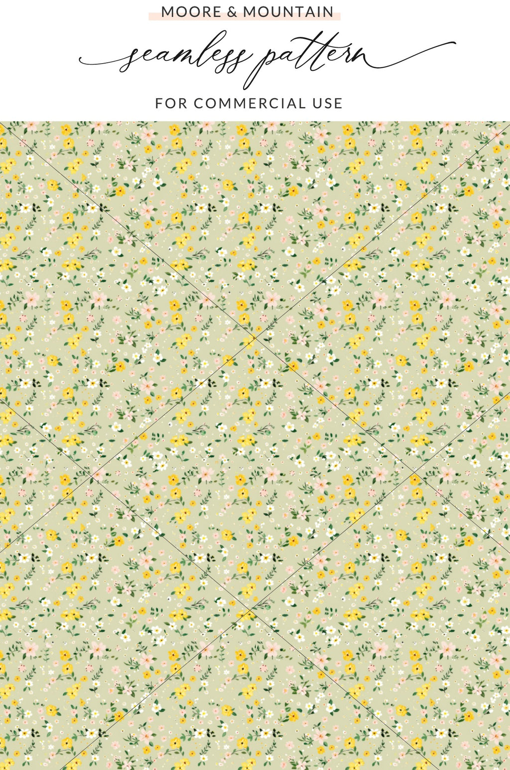 Floral Seamless Pattern for Commercial Use Graphics