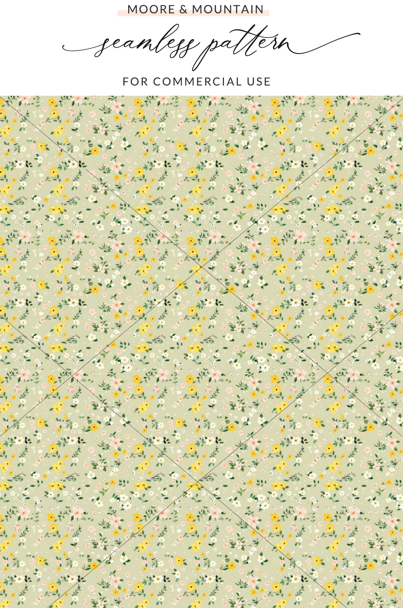 Floral Seamless Pattern for Commercial Use Graphics