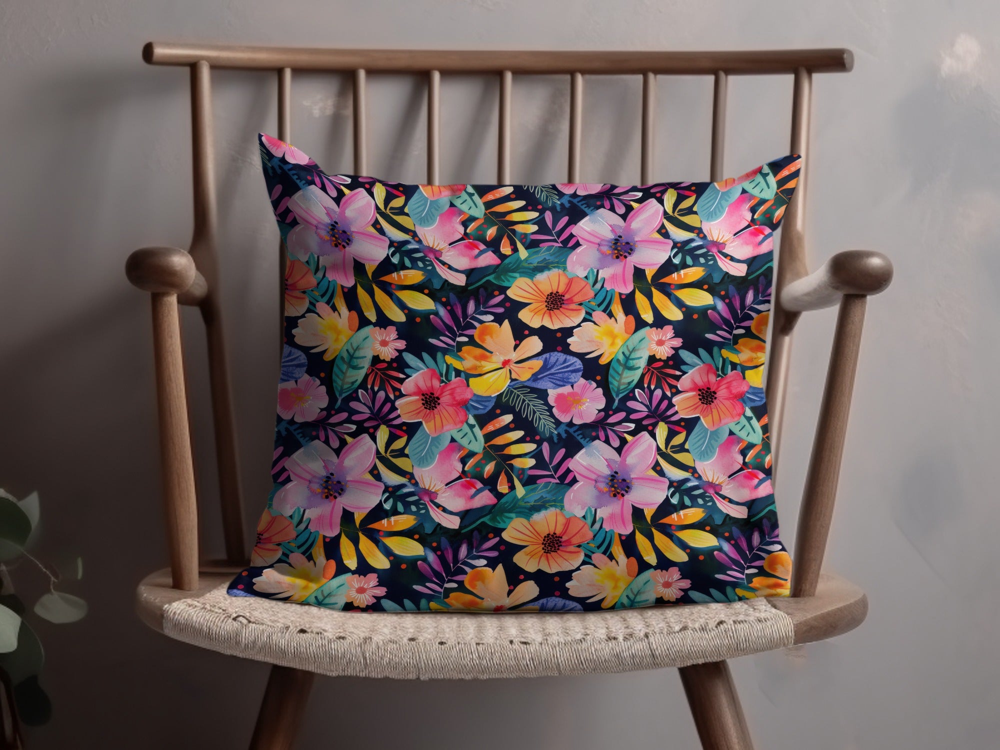 Colorful Flowers Lush Foliage Design Accent Pillow product type
Pillow
Cushion
Floral
Botanical
Flowers
Leaves
Pattern
Colorful
Vibrant
Dark background
Home decor
Accent pillow
Decorative
Tropical
Jungle print
Garden theme
Artistic print
Living room
Bedroom
Throw pillow