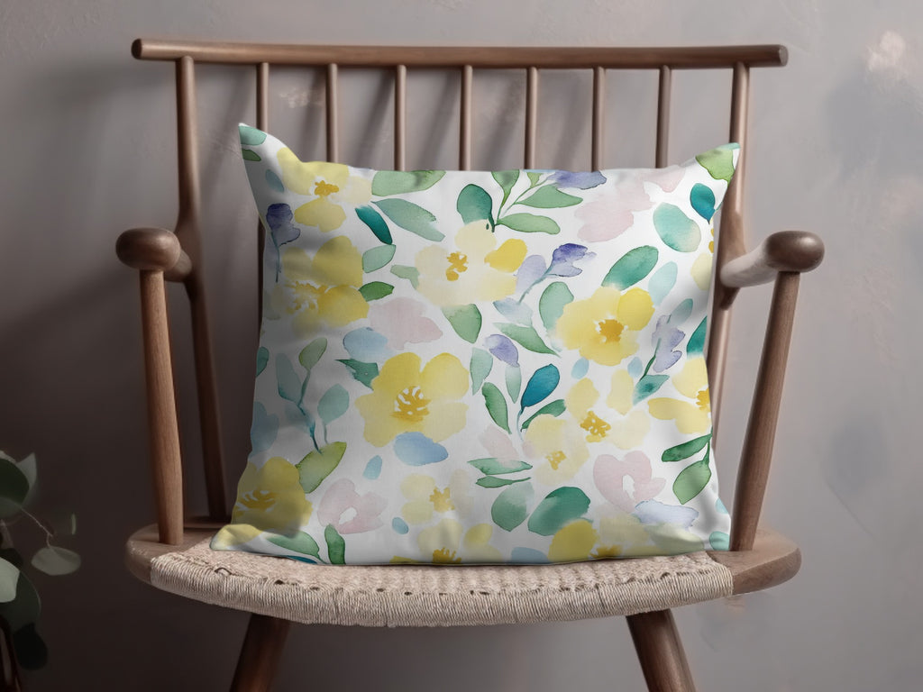 Floral Watercolor Design Cushion Cover for Home Decor