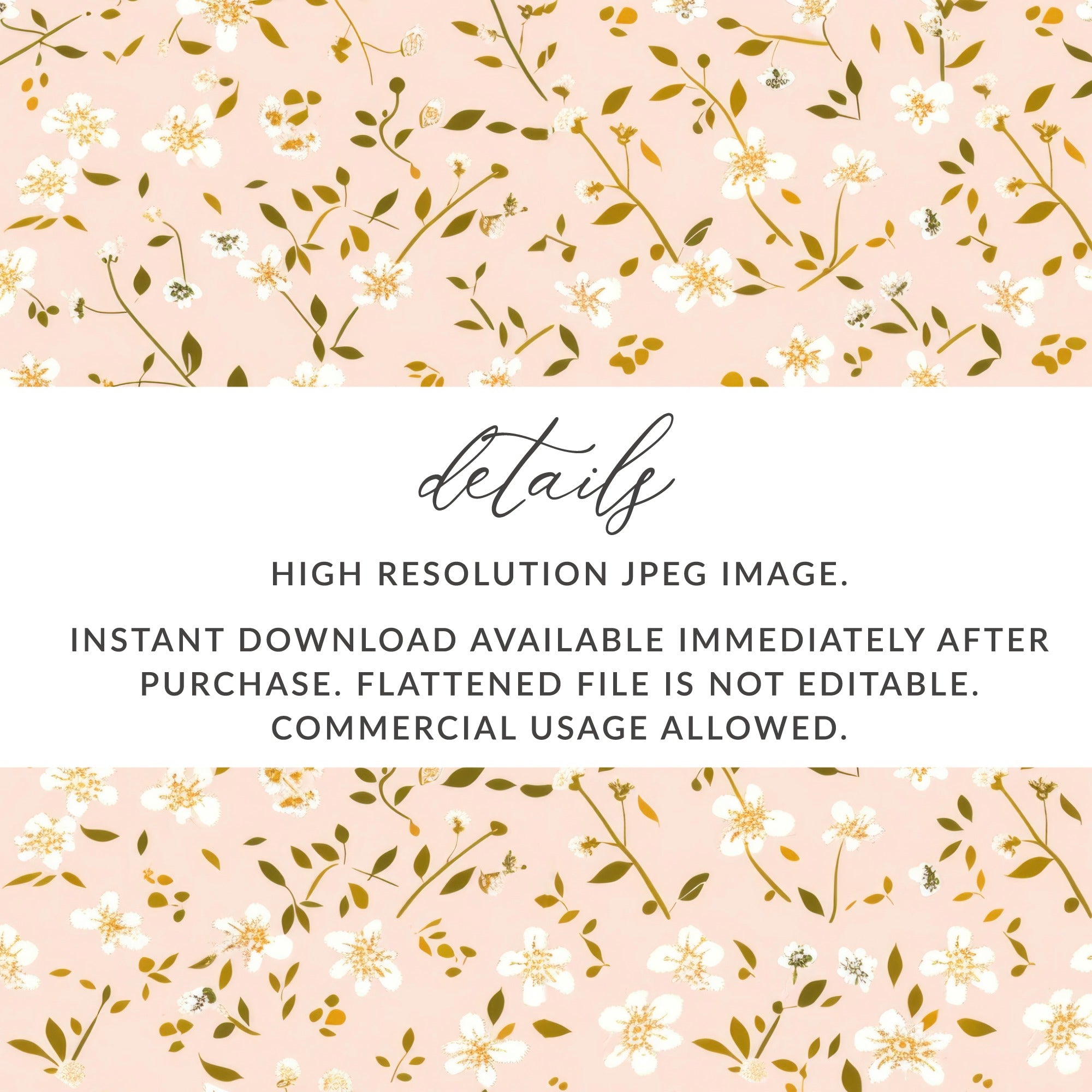 High Resolution Floral Pattern Instant Download Product