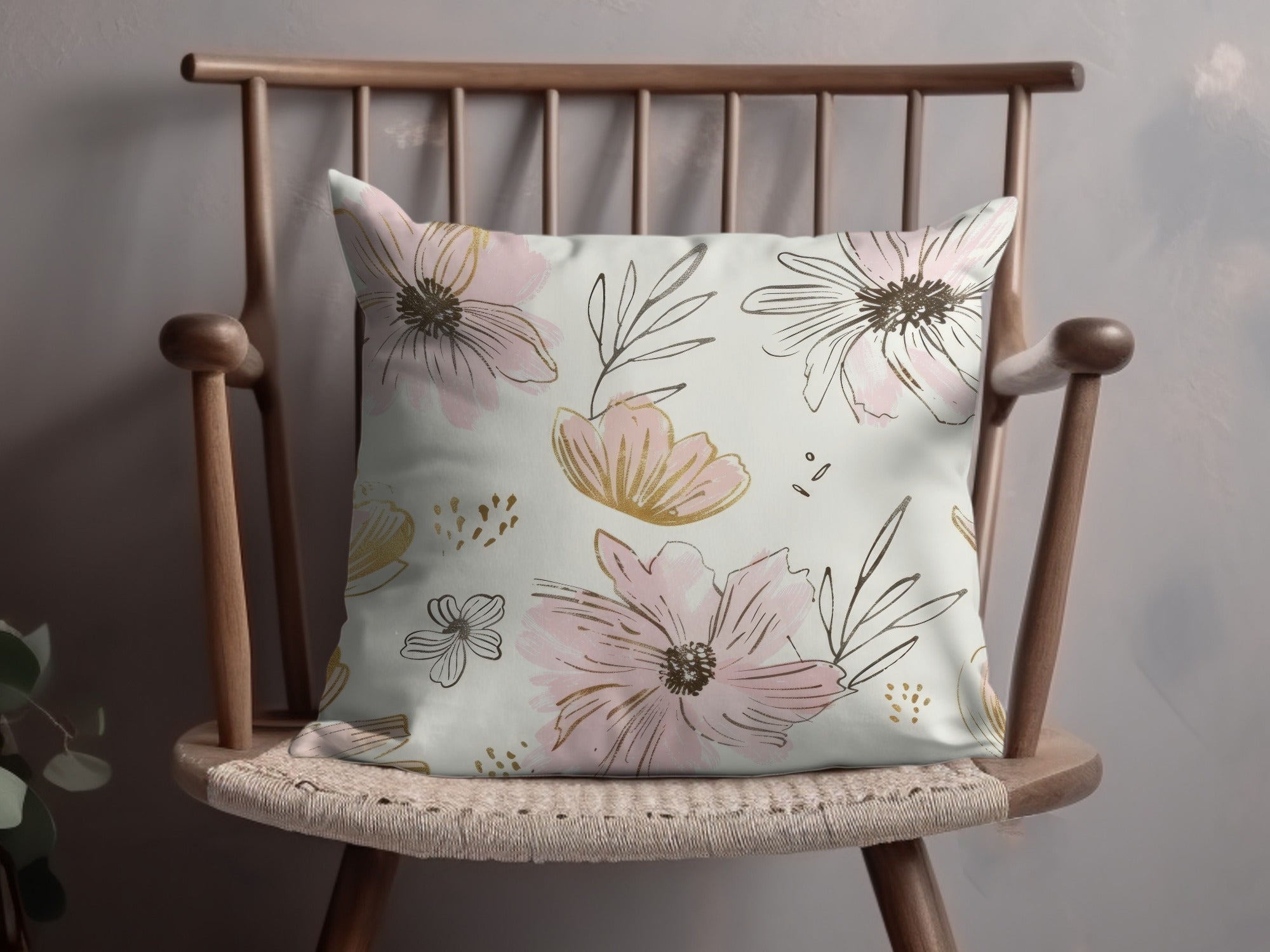 Elegant Floral Patterned Cushion for Home Decor