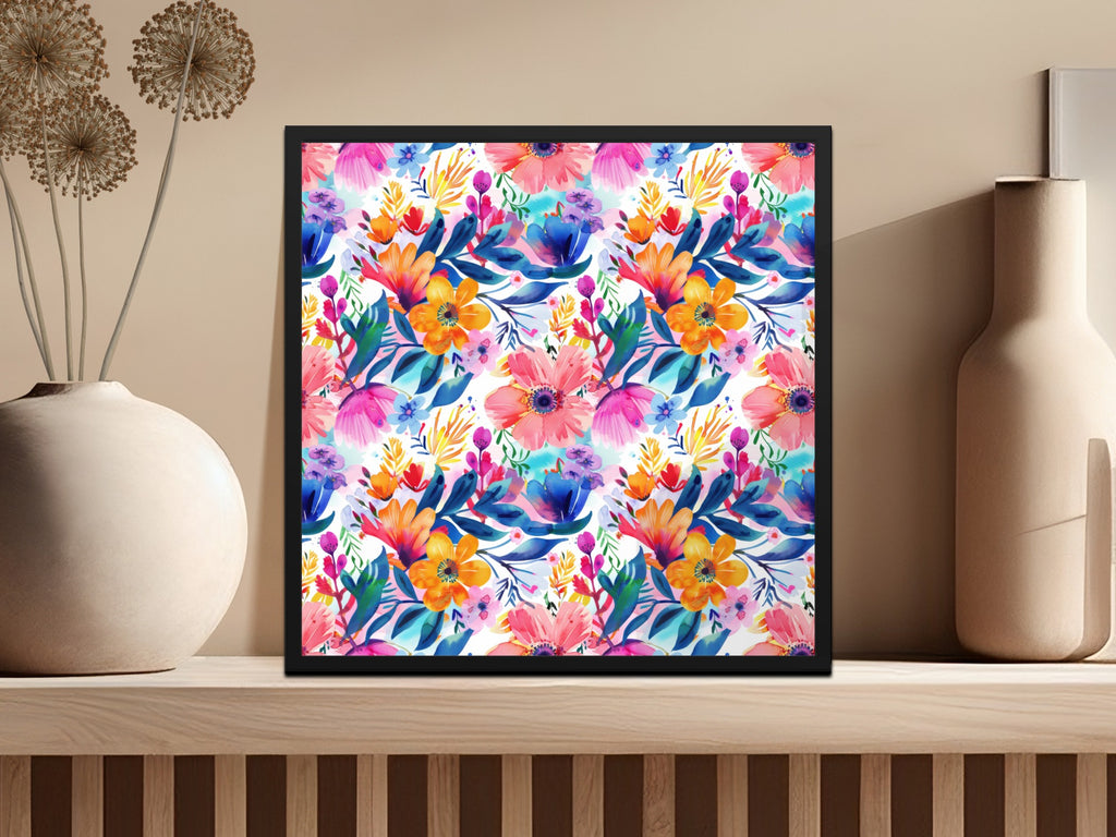 Vibrant Watercolor Floral Botanical Abstract Design Art product type