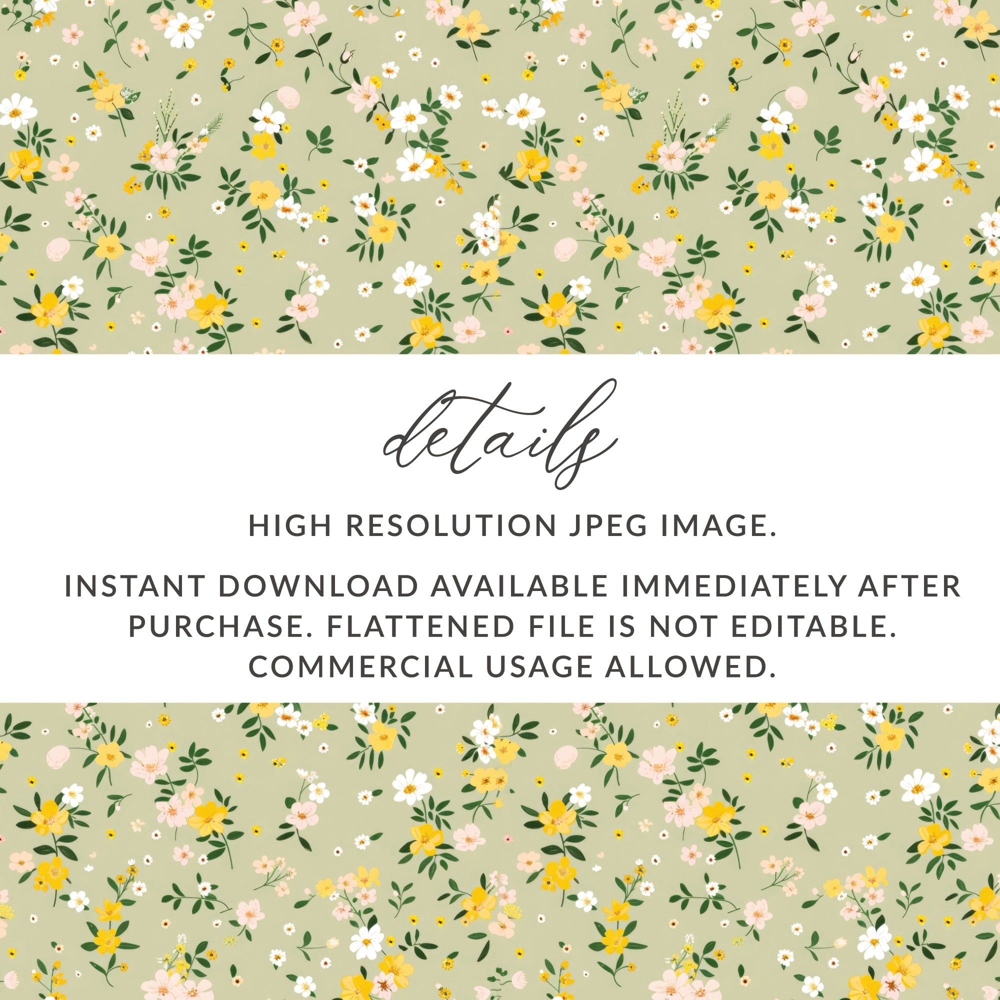 Beautiful Floral Pattern Digital Download File