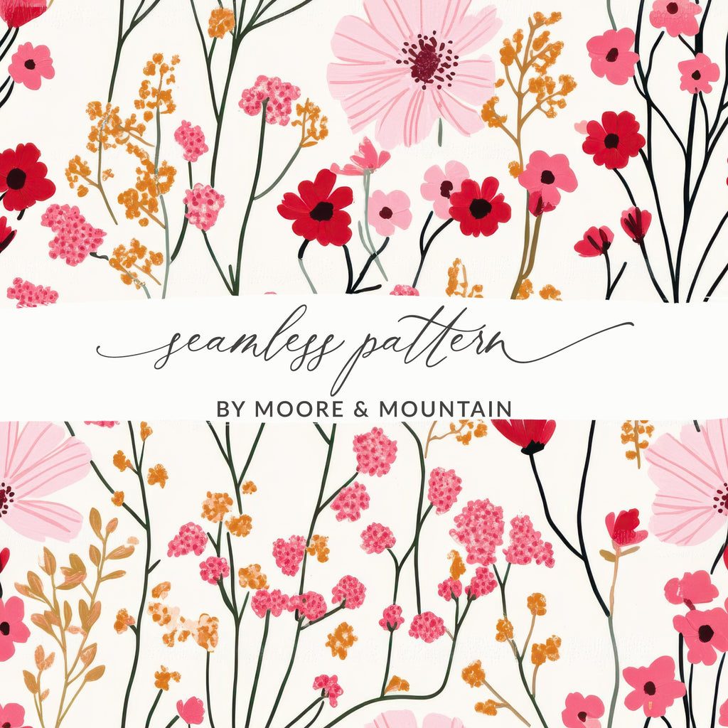 Vibrant Floral Seamless Pattern by Moore and Mountain