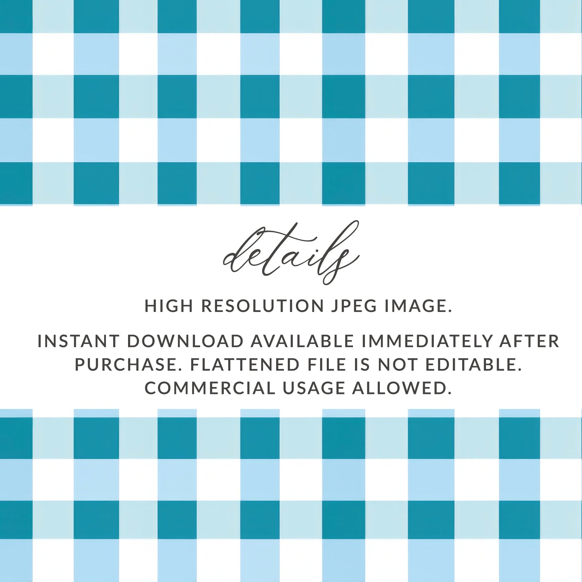 High-Resolution Blue Gingham Checked Digital Download
