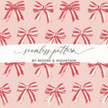 Red and Pink Bows Seamless Pattern Design