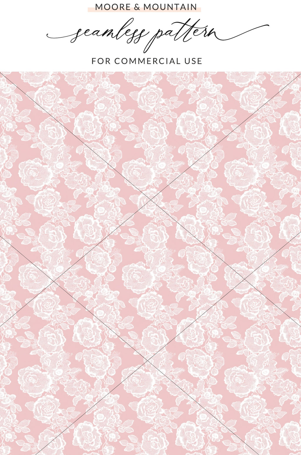 Pink Floral Seamless Pattern for Commercial Use