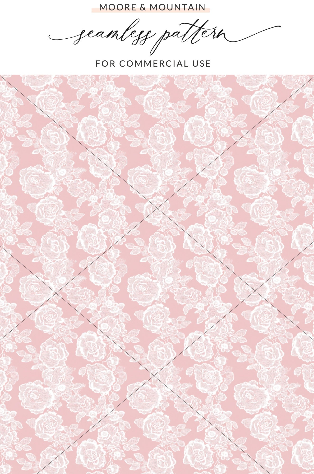 Pink Floral Seamless Pattern for Commercial Use