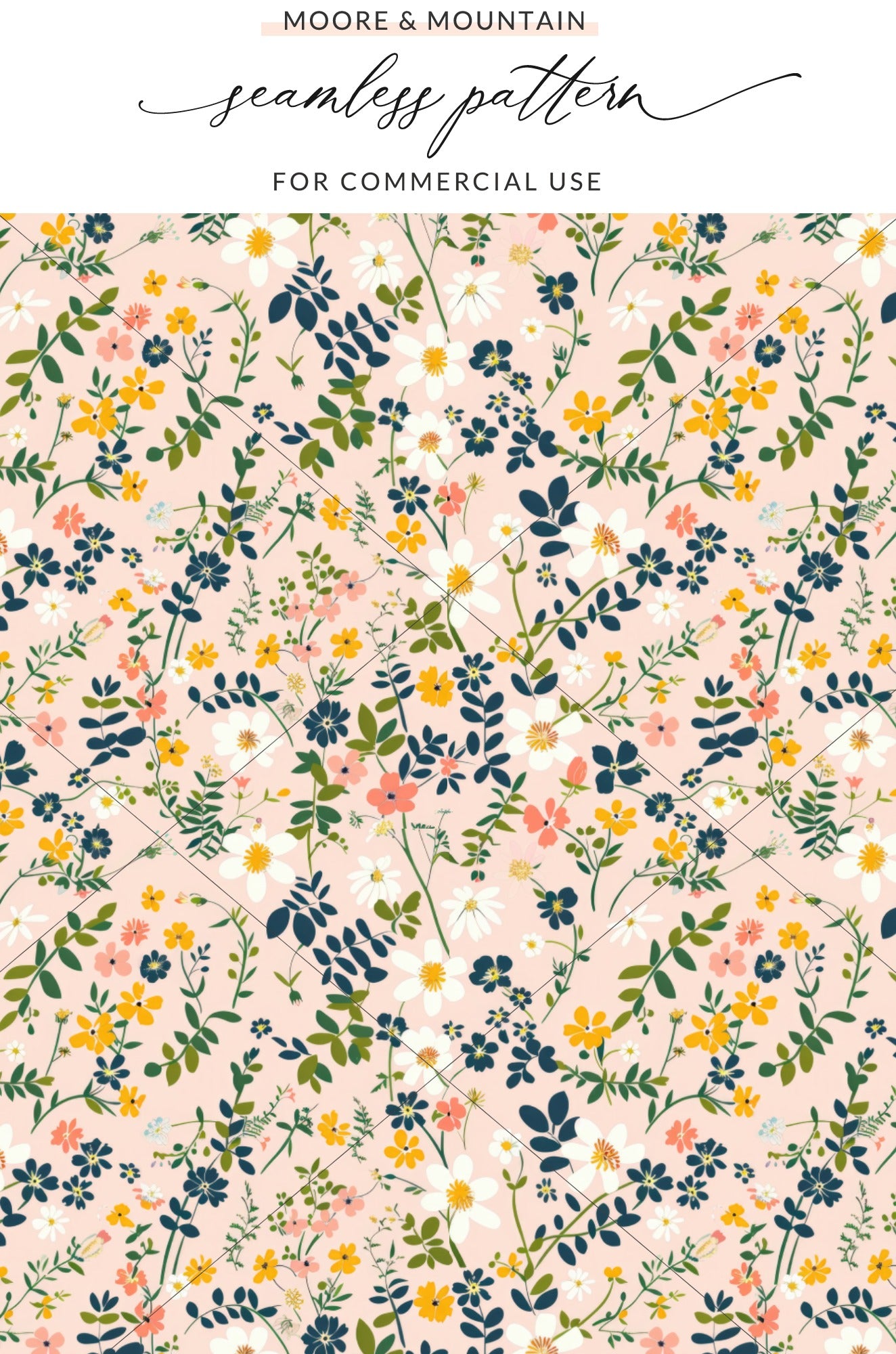 Seamless Floral Pattern for Commercial Use Design