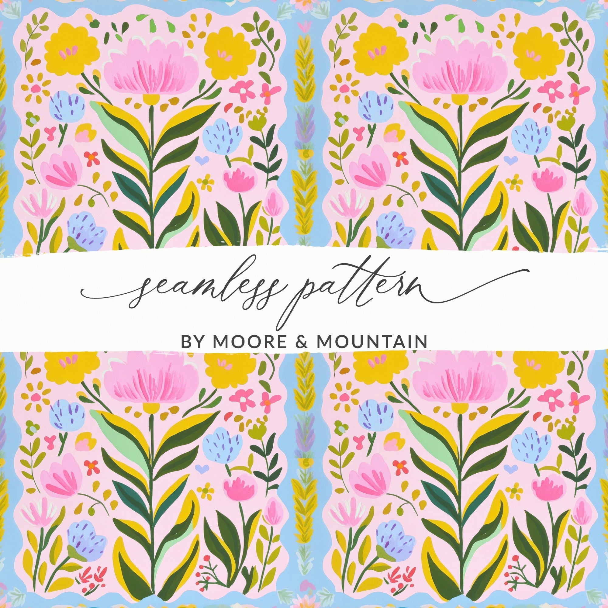 Floral Seamless Pattern by Moore and Mountain Design