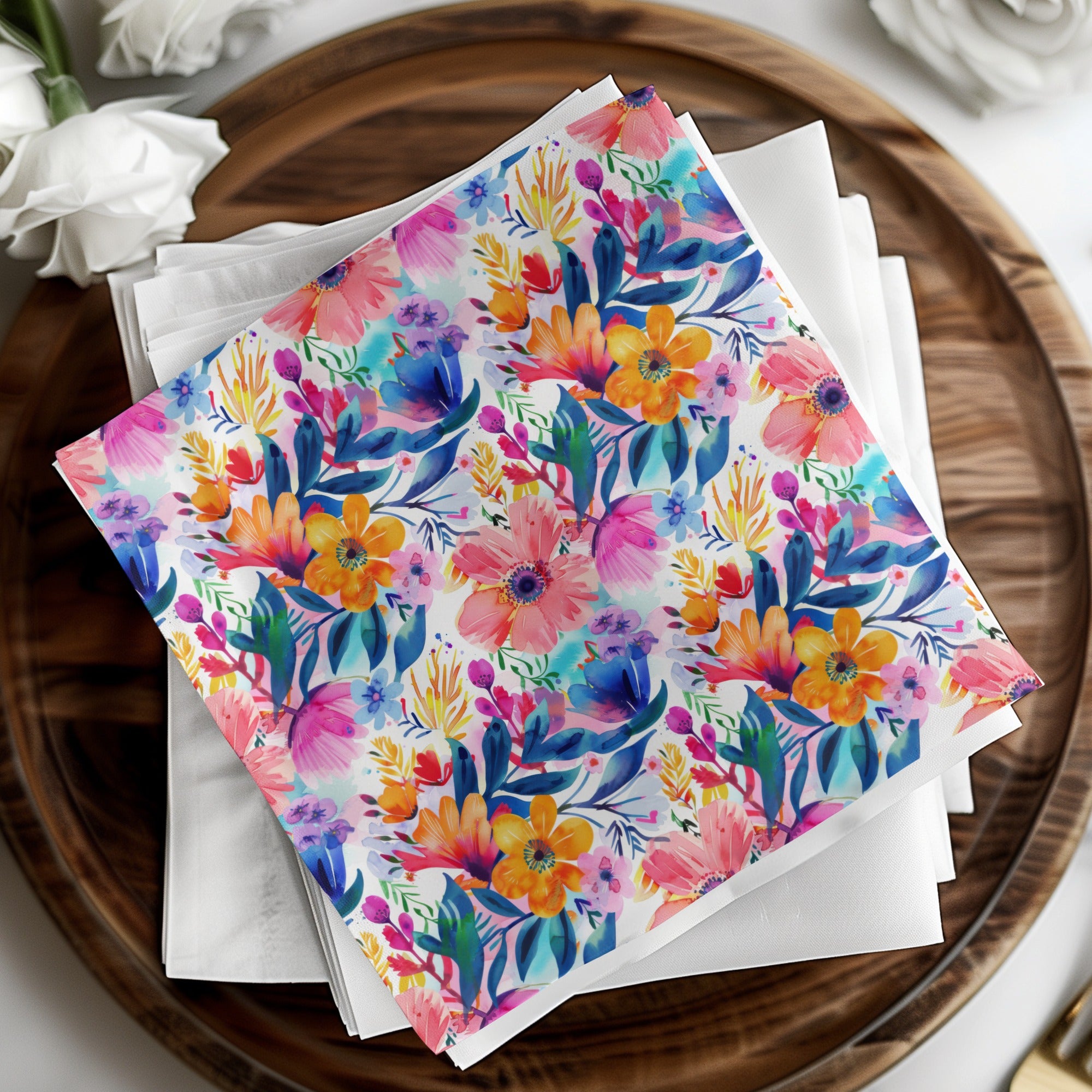 Vibrant Watercolor Floral Botanical Pattern product type
