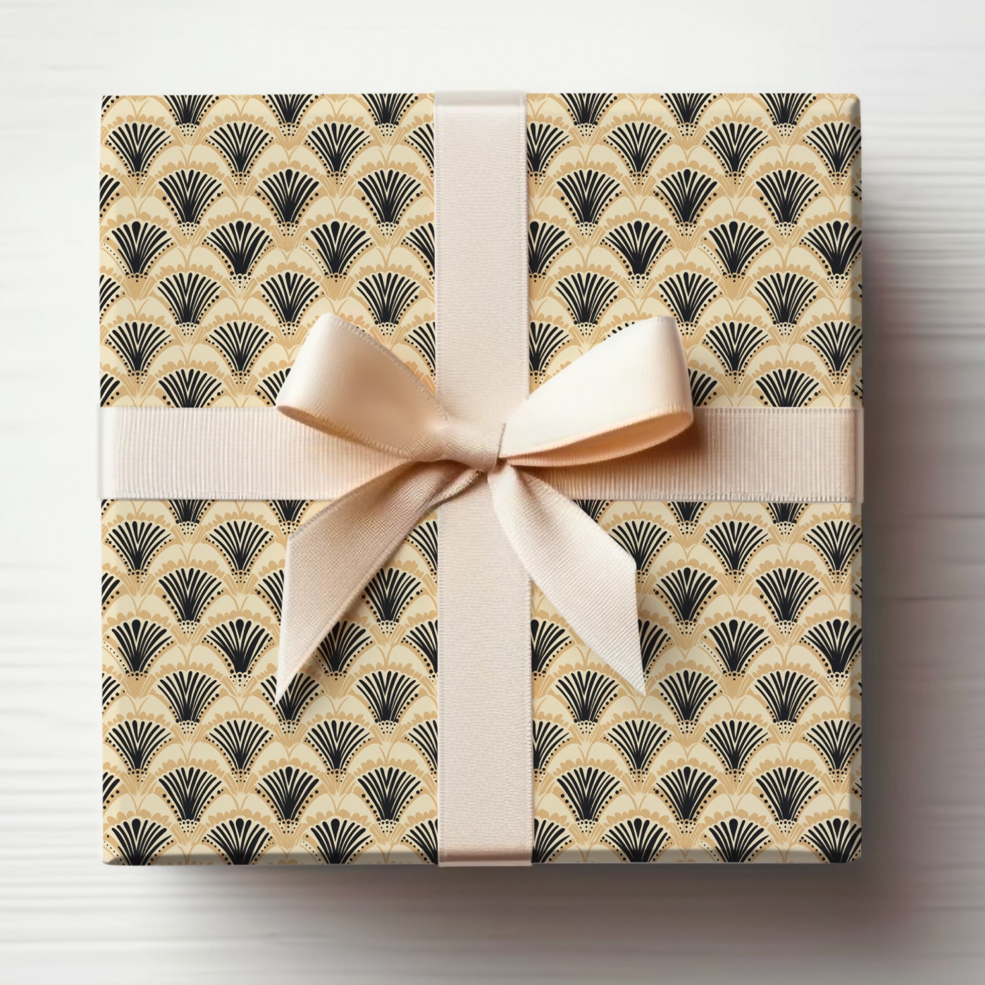 Elegant Wrapped Gift Box with Decorative Ribbon