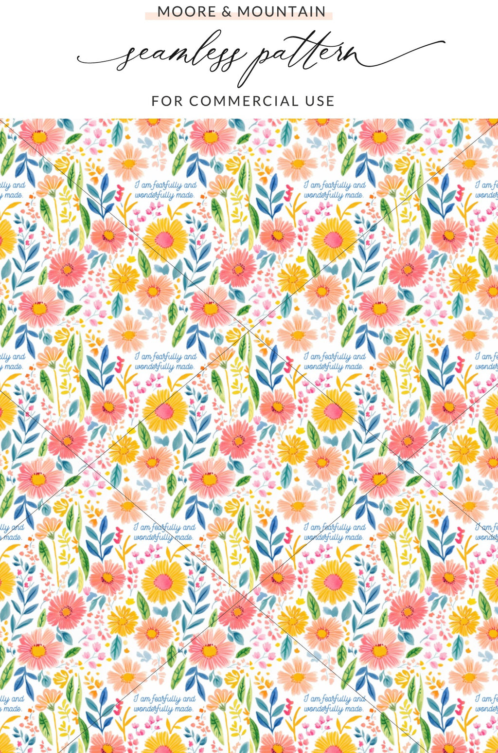 Bright Floral Seamless Pattern for Commercial Use