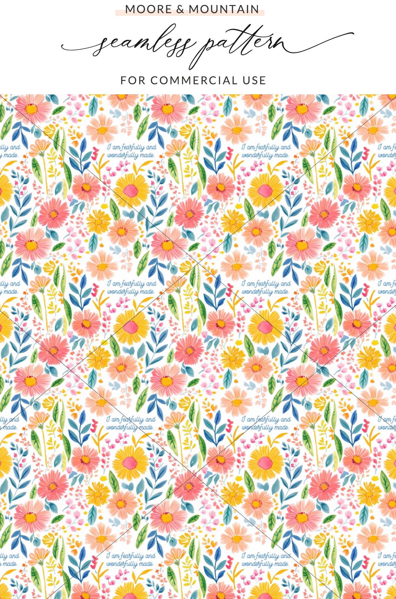 Bright Floral Seamless Pattern for Commercial Use