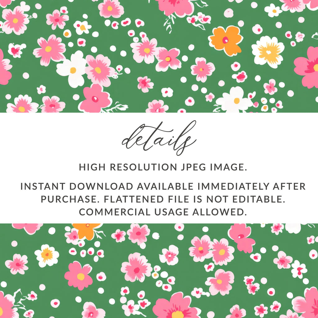 Floral High Resolution JPEG Image Instant Download