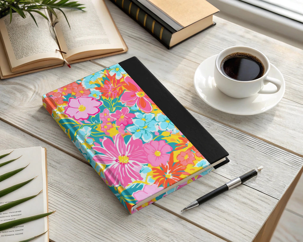 Vibrant Floral Design Hardcover Journal Notebook