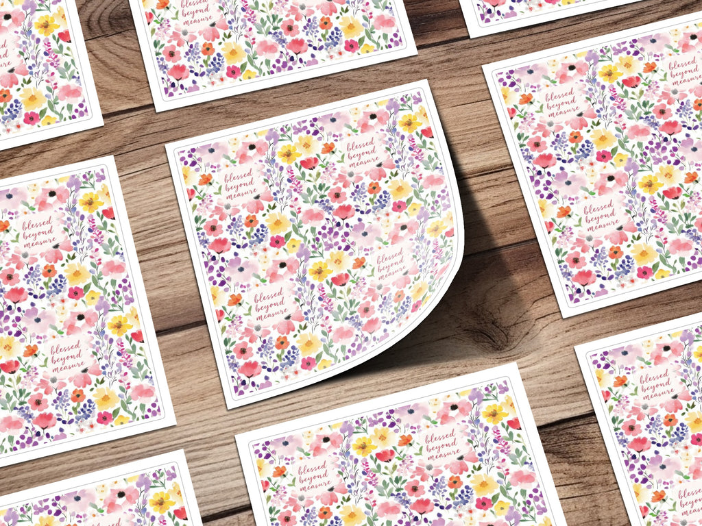 Blessed Beyond Measure Floral Design Poster Product