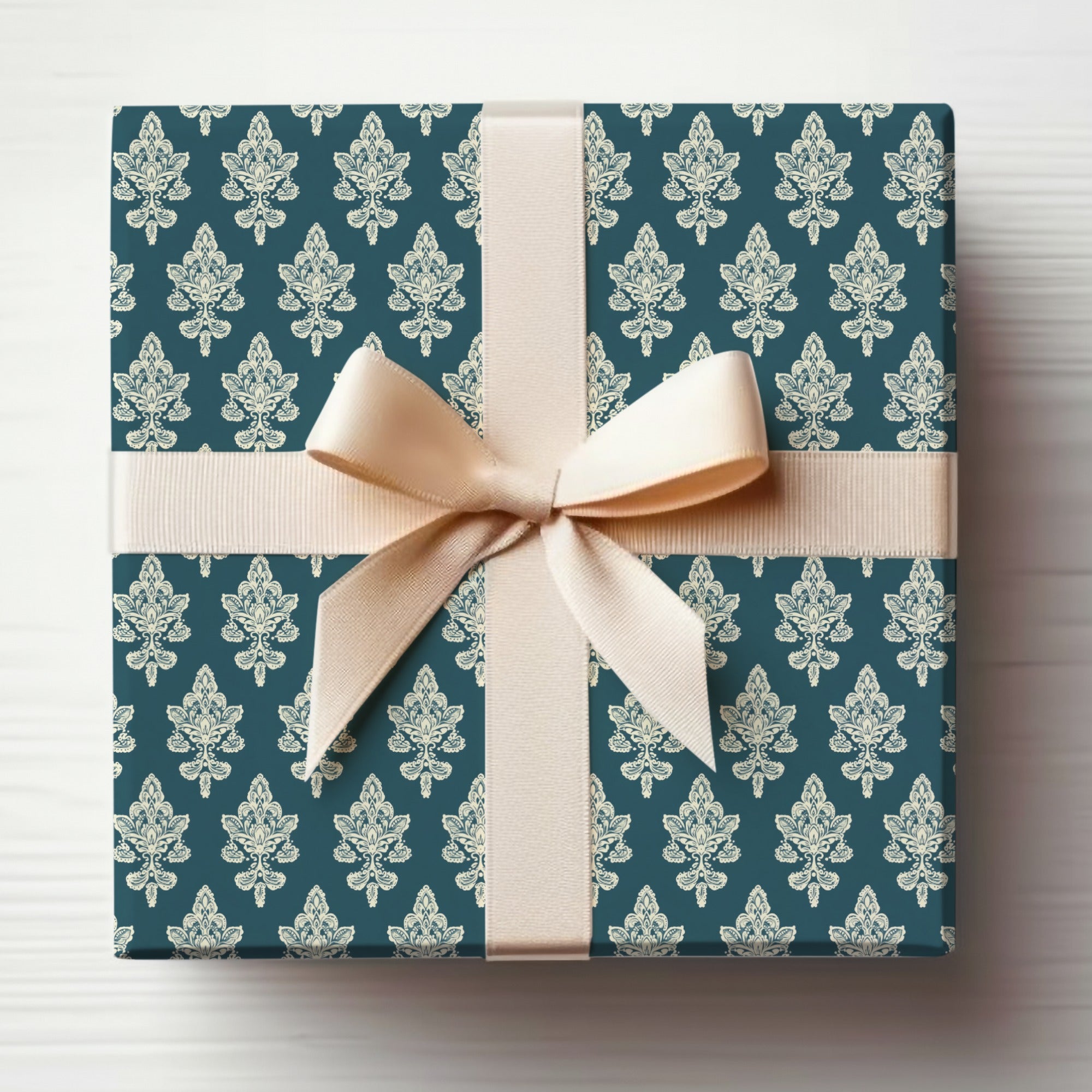 Elegant Gift Box with Cream Ribbon Product