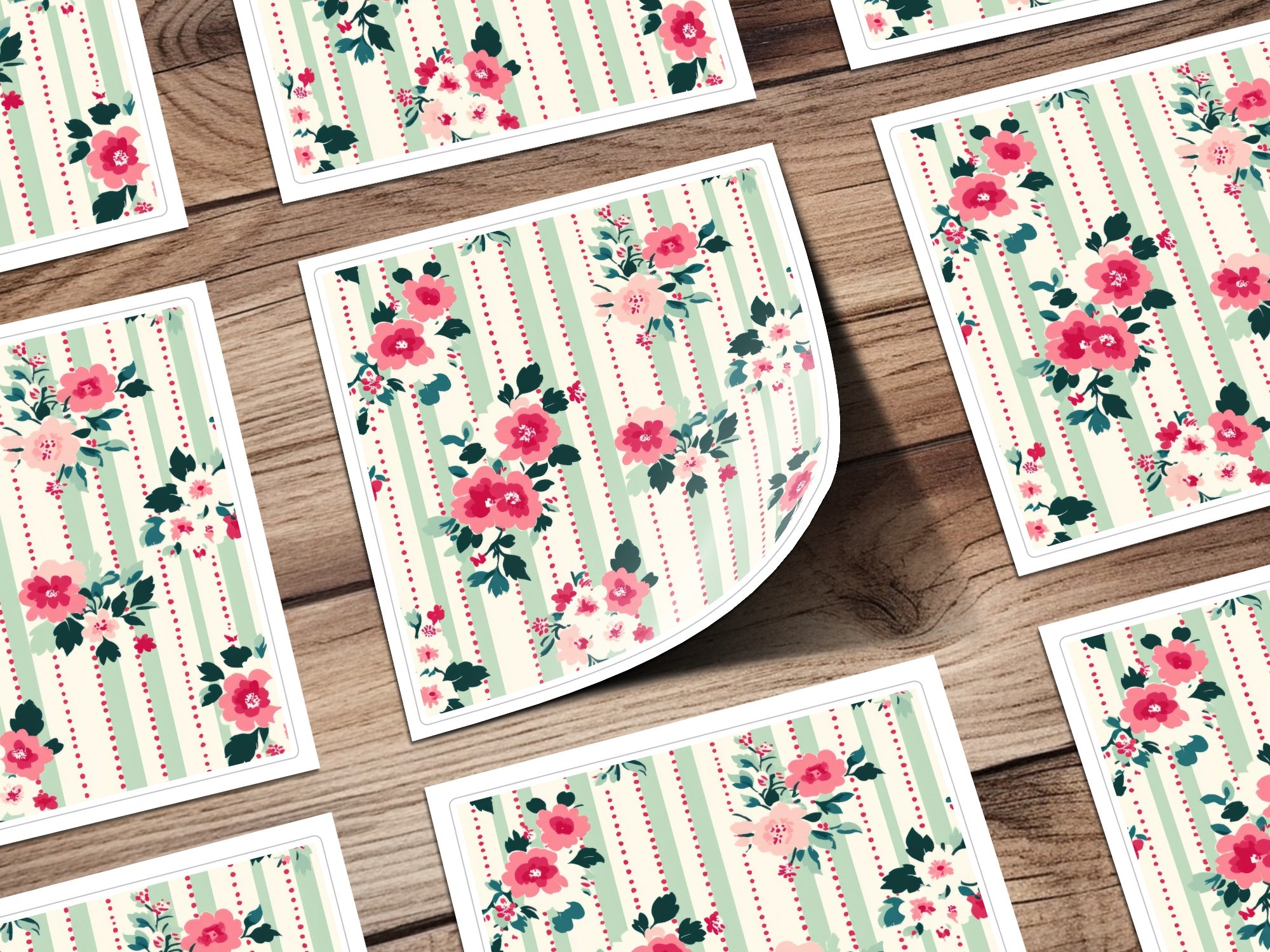 Vintage Floral Striped Pattern Decorative Product