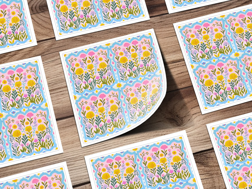 Floral Pretty Colors Pattern Sticker Sheets
