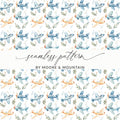 Watercolor Airplanes Foliage Seamless Pattern BY MOORE & MOUNTAIN product type