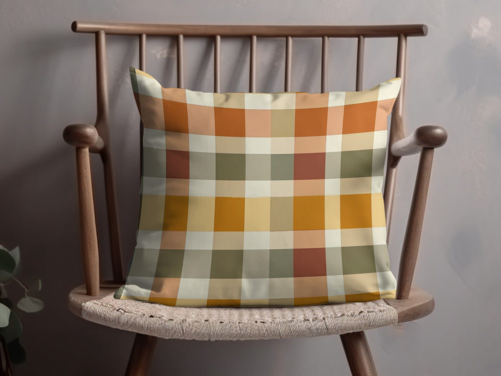 Rustic Autumn Plaid Pattern Decorative Pillow product