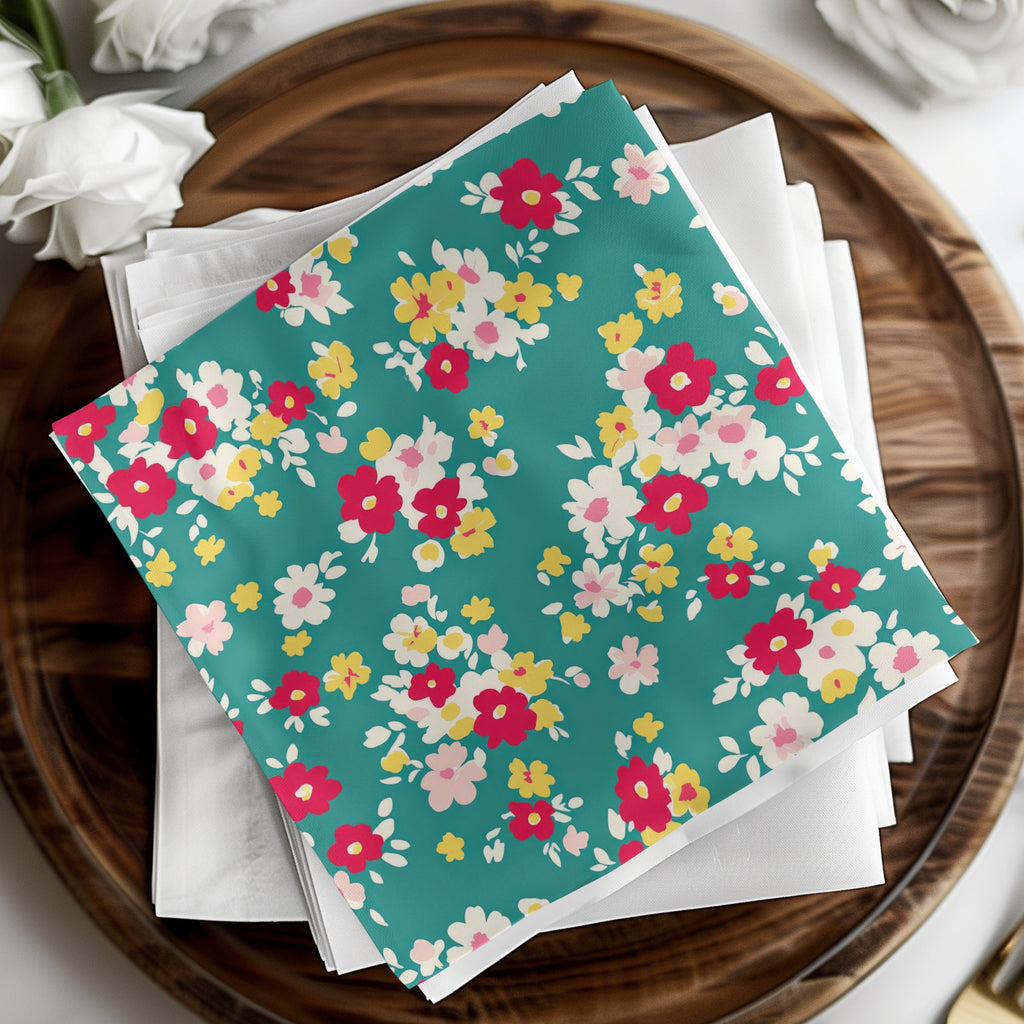 Bright Floral Patterned Napkins Perfect for All Occasions