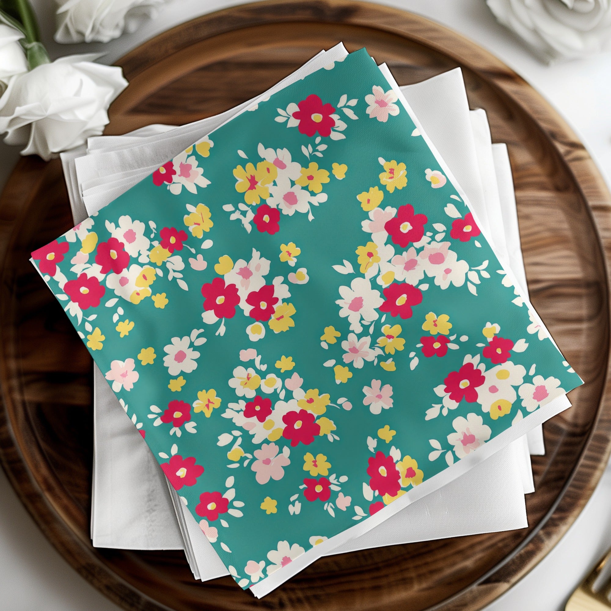 Bright Floral Patterned Napkins Perfect for All Occasions