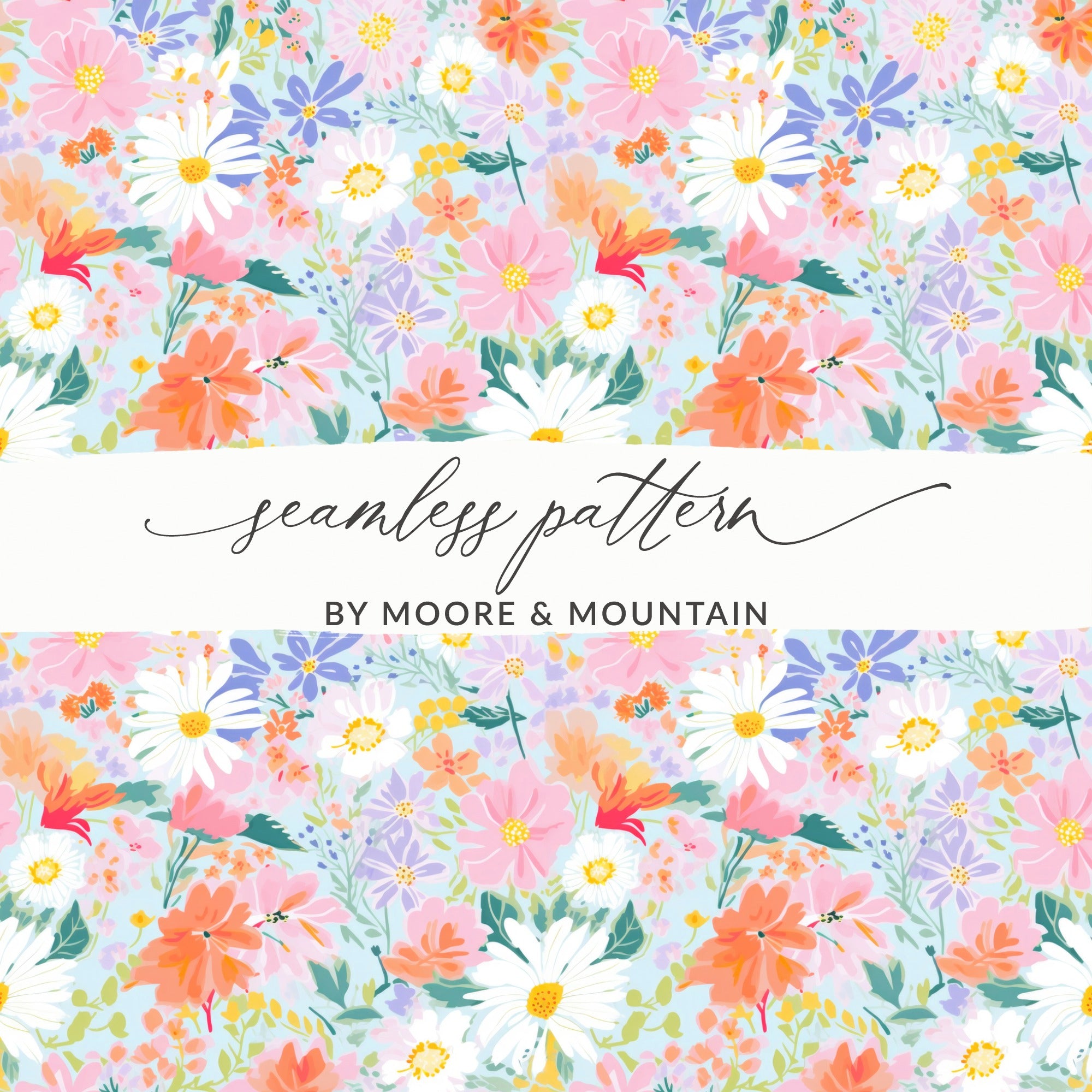 Vibrant Floral Seamless Pattern by Moore and Mountain