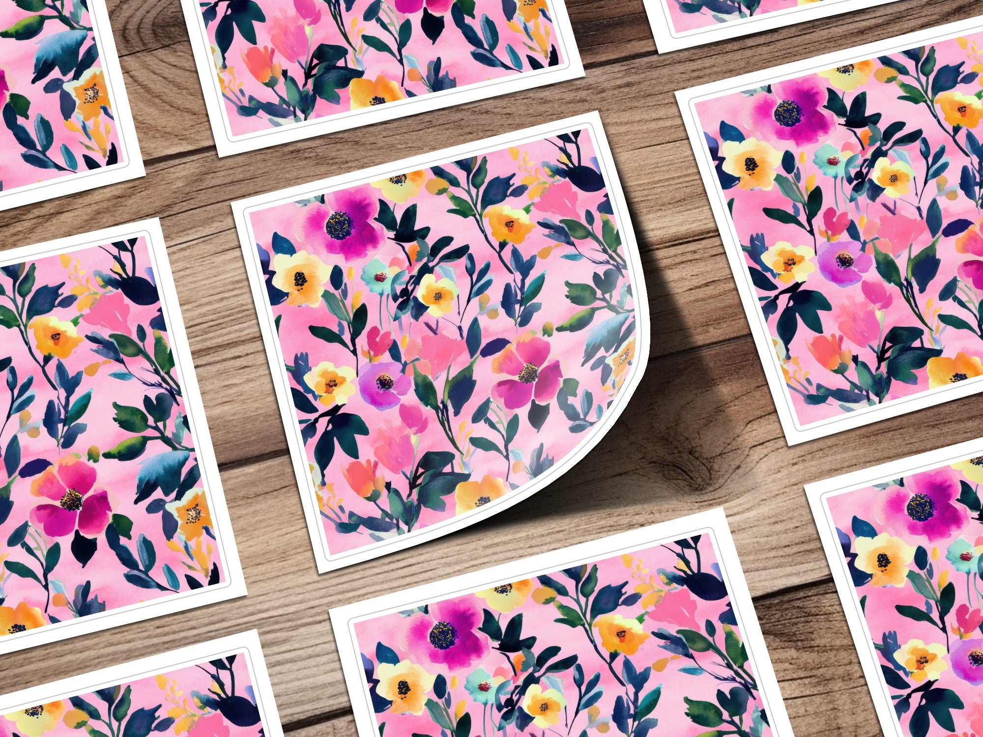 Vibrant Pink Floral Pattern Art Print Product