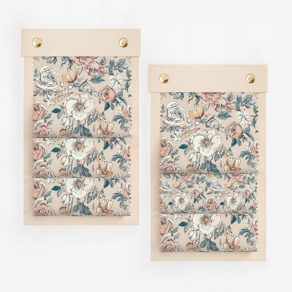 Elegant Floral Patterned Window Curtain Blinds