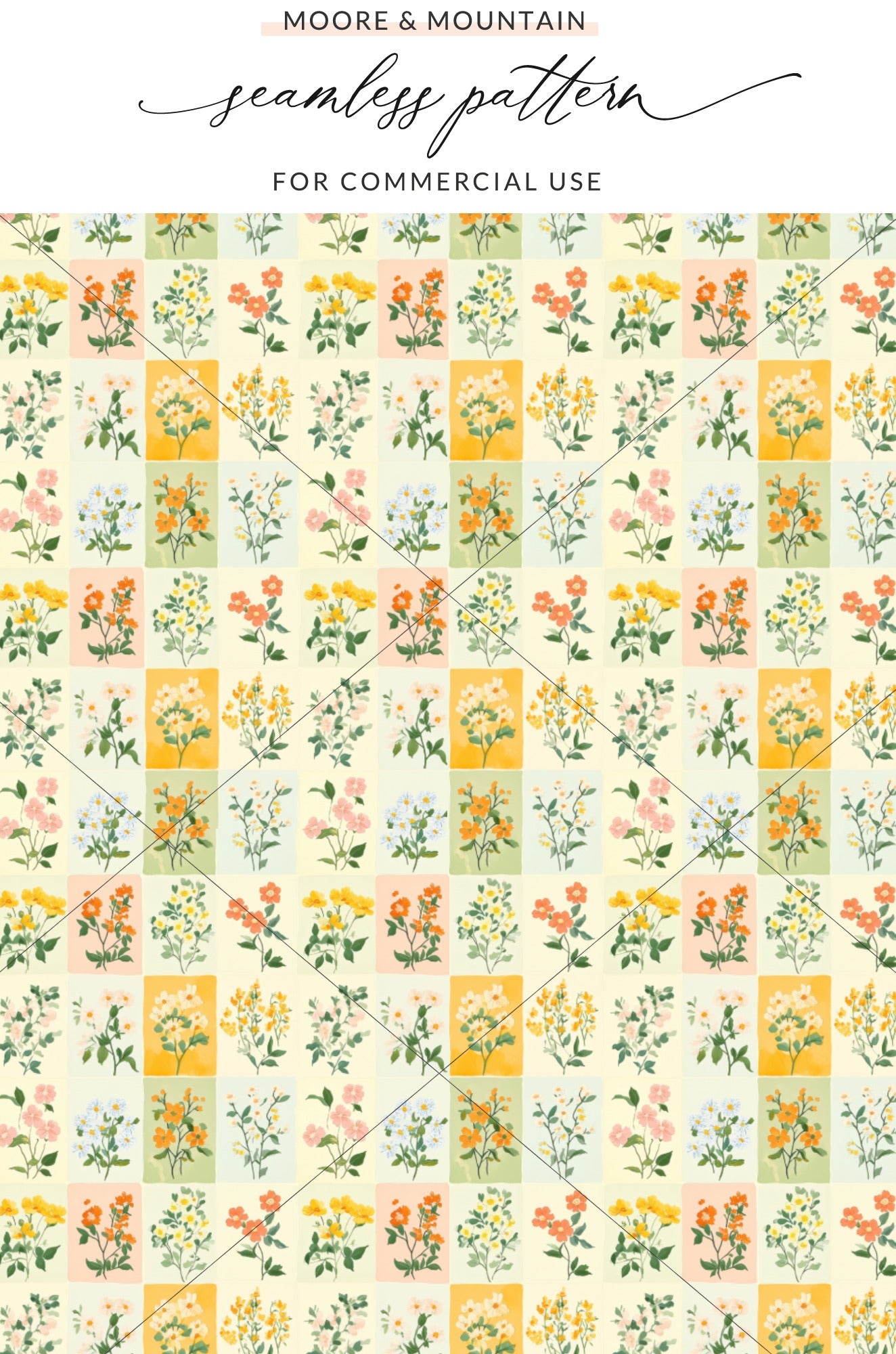 Seamless Floral Pattern for Commercial Use Pattern