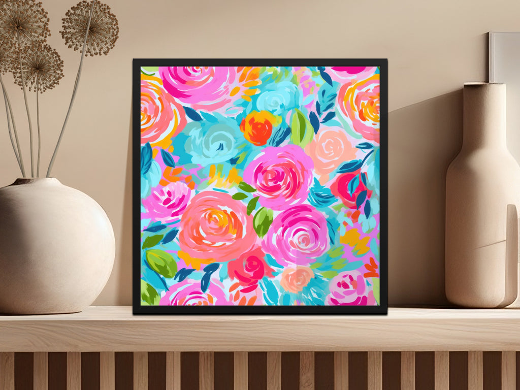 Vibrant Floral Art Print for Home or Office Decor
