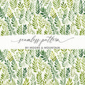 Green Leafy Seamless Pattern by Moore & Mountain Design