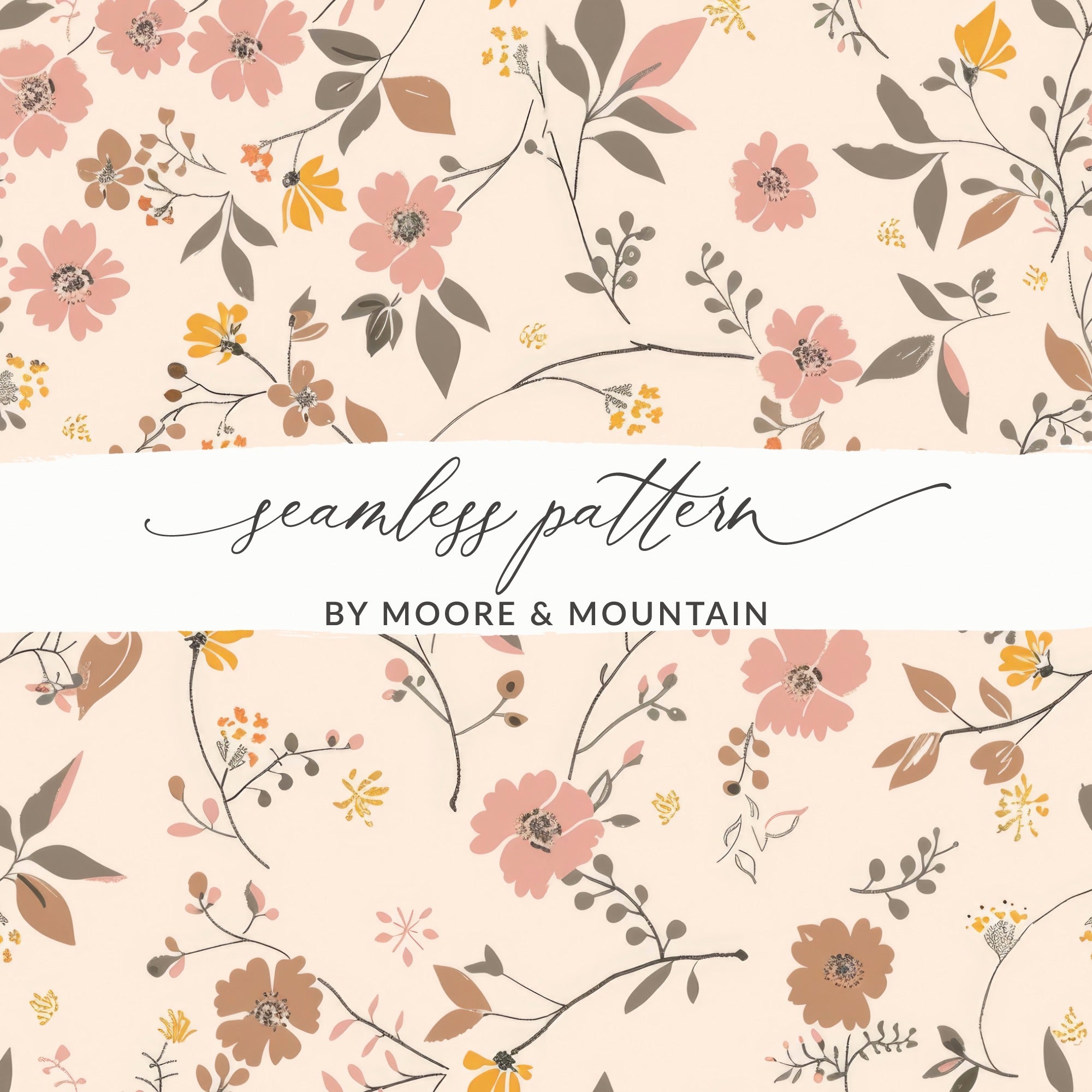 Seamless Floral Pattern by Moore & Mountain Design