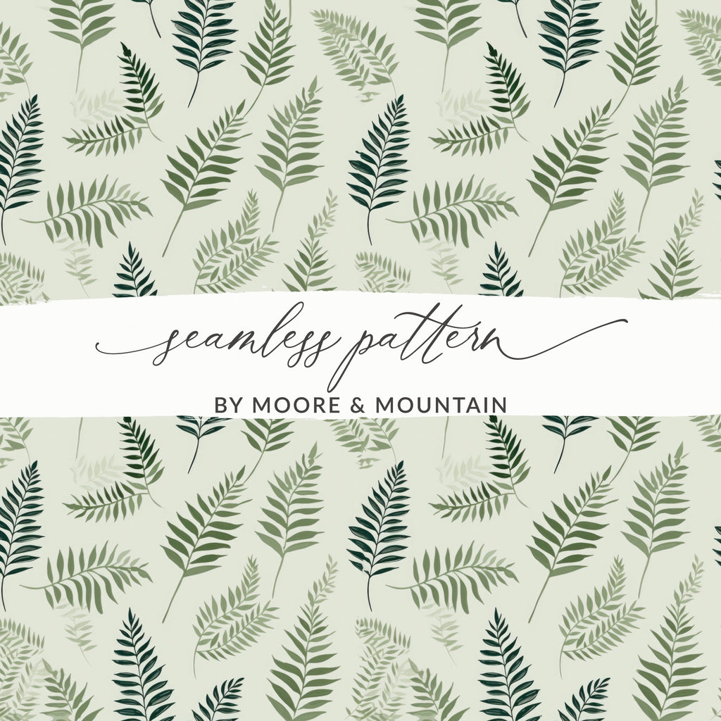 Elegant Leafy Green Seamless Pattern by Moore & Mountain