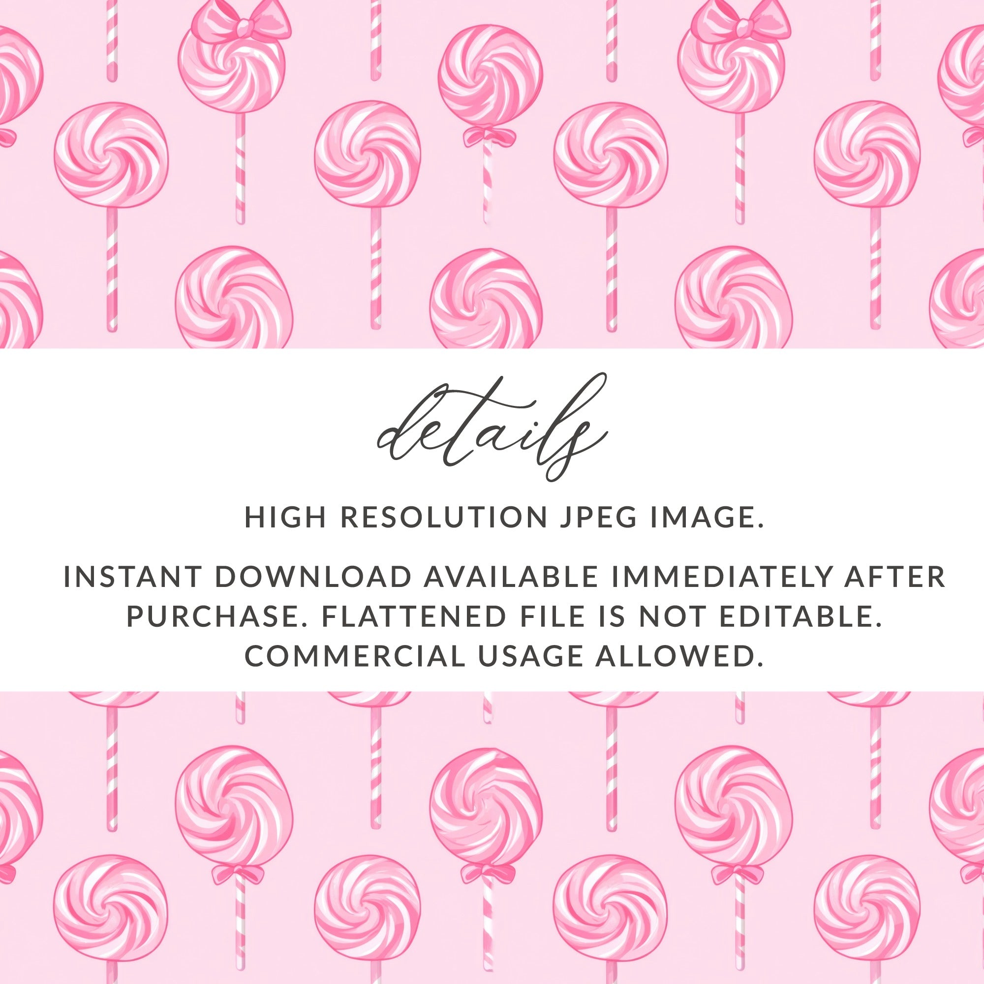 Pink Lollipop High Resolution JPEG Image for Instant Download
