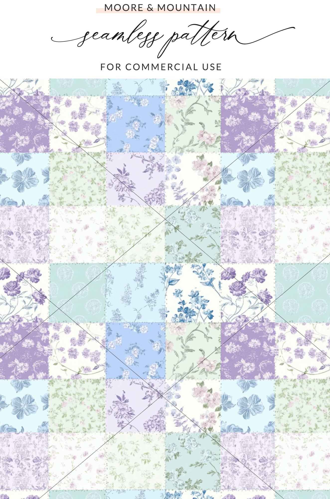 Moore & Mountain Seamless Pattern For Commercial Use