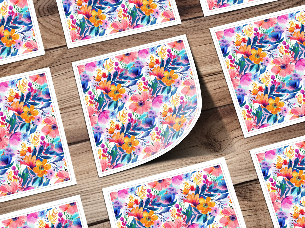 Vibrant Watercolor Floral Botanical Design Colorful product type