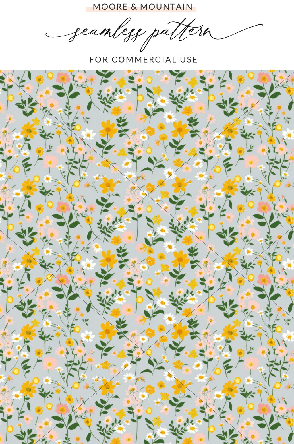 Beautiful Floral Seamless Pattern for Commercial Use