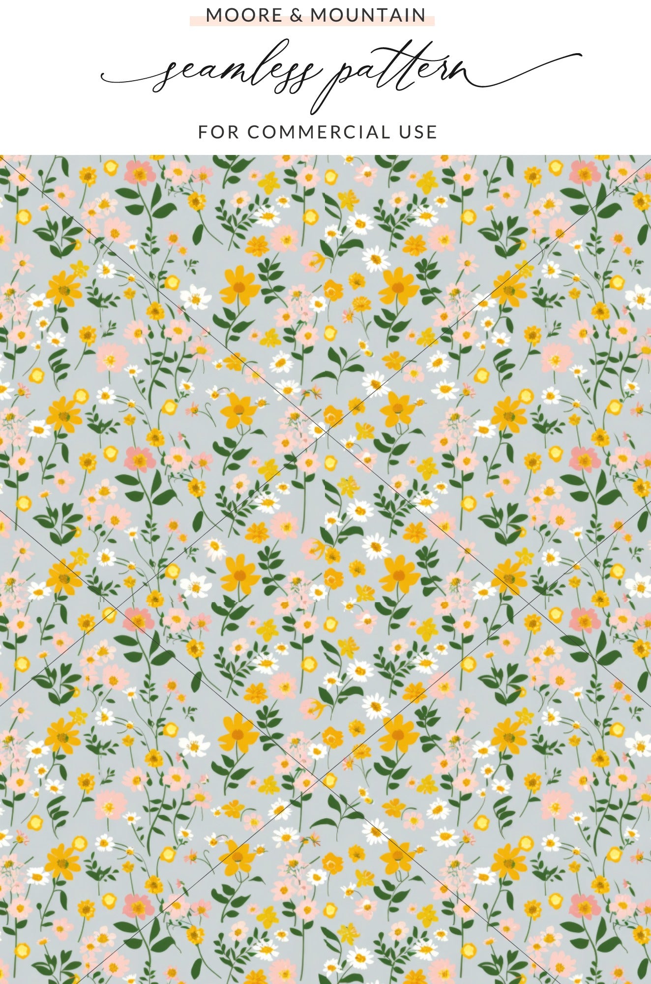Beautiful Floral Seamless Pattern for Commercial Use