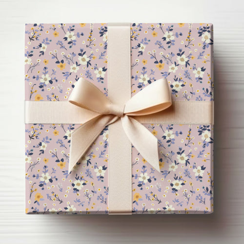 Elegant Floral Patterned Gift Wrapping Box