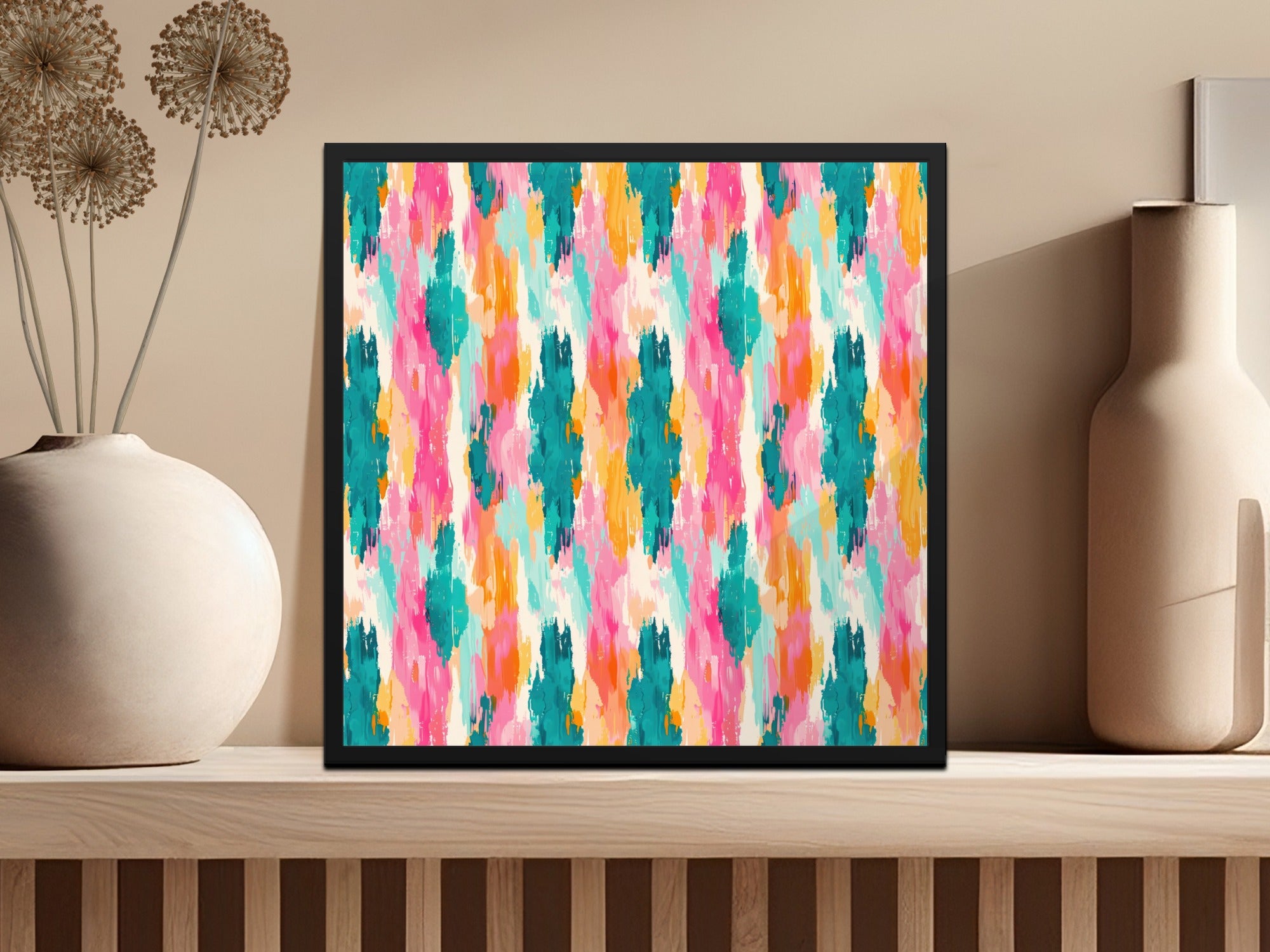Colorful Abstract Pattern Vibrant Artistic Wall Art