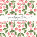 Cherry-Themed Seamless Pattern by Moore & Mountain Design